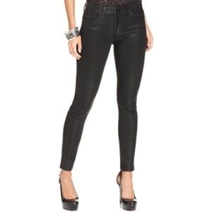 Joe’s black coated skinny ankle jeans 26